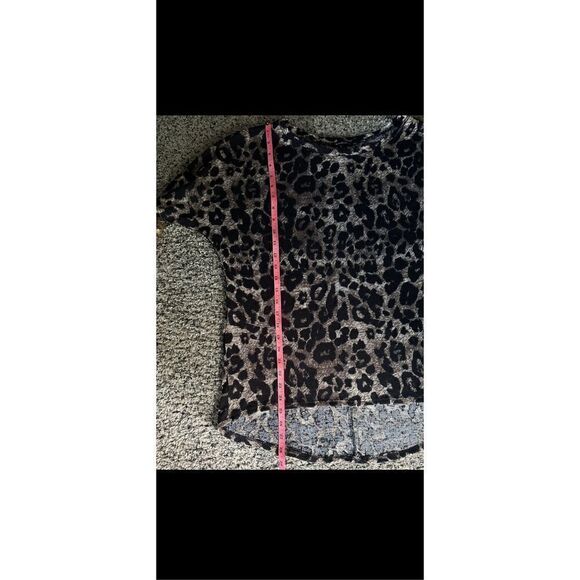 Signature studio animal, print sweater tunic with sparkly beaded elbows, XL  - Picture 7 of 12